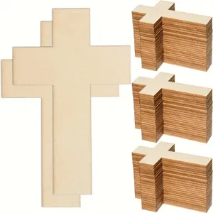 Unbehandelt Holz Kreuz Ausschnitte Roh Holz Kreuz Scheiben Für DIY Handwerk Kunst Projekt Heim Wand Dekoration Geschenk Etiketten