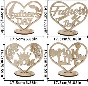Holz Herz hohle Tisch Dekoration für Vatertag und Muttertag Party Geschenk Ornament.