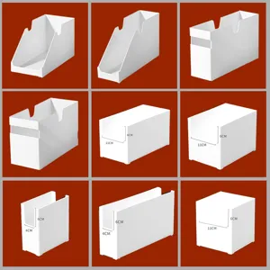 Boîte de Rangement en Plastique Blanc de Style Japonais Organisateur de Bureau Rectangulaire Panier d'Étagère de Cabinet pour Cuisine Salle de Bain