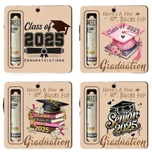 2025 Graduation Money Holder Wooden Cash Gift Card Holder Class of 2025 Graduation Party Decor