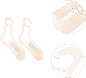 Wooden sock blocker knitting display mold diy craft hand made sock shaping tool 2pcs