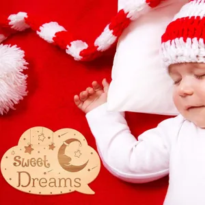 Wooden cloud milestone card photo prop for newborn baby monthly memory record