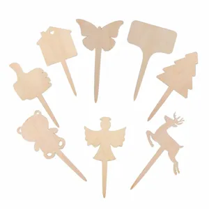 Etichette per Piante in Legno Segnaposti da Giardino Forme Assortite Simpatici Cartellini per Fiori Succulenti Micro Paesaggio Fai da Te