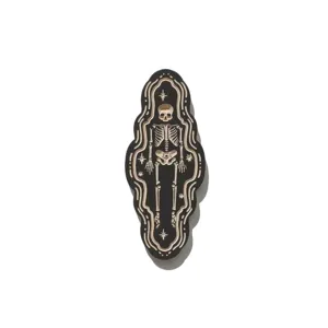 Halloween wooden skeleton wall hanging gothic dark home decor miniature woodcut ornament