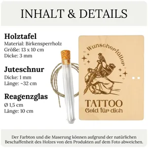 Holz Geldgeschenk Reagenzglas Juteschnur Set für Geburtstag Hochzeit Party Geschenke.