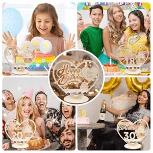 Letrero de regalo de dinero de cumpleaños de madera, soporte decorativo para fiesta.