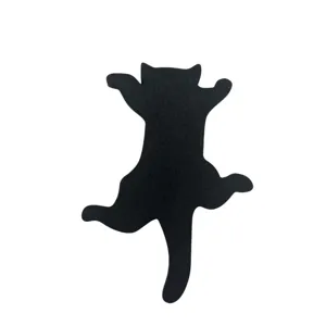 Wooden black cat silhouette door frame decoration farmhouse home hanging decor detail