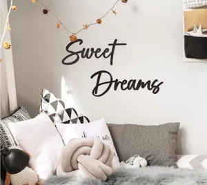 Targa da parete in legno Sweet Dreams per decorazioni camera da letto, arte moderna.