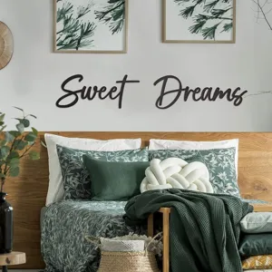 Targhetta Da Muro In Legno Sweet Dreams Moderno Casale Decorazione Camera Letto Arte Top