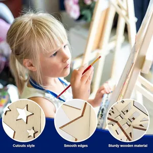 Wooden 3D Christmas tree decoration snowflake table ornament with smooth edges and cutouts.