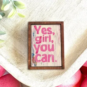 Insegna in legno miniatura casa bambole citazione ispirazionale decorazione DIY micro paesaggio