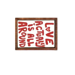 Targhetta incorniciata in legno mini accessorio per casa delle bambole decoro con citazione