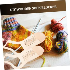 DIY wooden sock blocker for knitting lovers. High quality wooden sock display tool for craft.