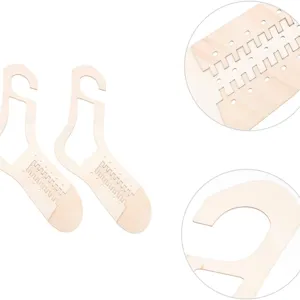 Wooden Sock Blockers Knitting Display Forms DIY Craft Sock Board Hanger Tool For Socks