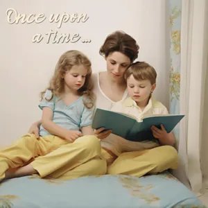 Wooden Once Upon a Time sign wall decor prop for cozy bedroom living room home interior styling