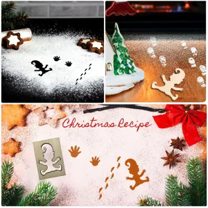 Christmas elf stencil set wooden footprint craft templates holiday party home decor