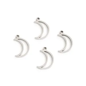 Roestvrijstalen holle halve maan bedels voor het maken van van DIY armband ketting sieraden.