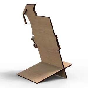 Detailed view of wooden graduation countdown ornament desk display accessory wood craft.