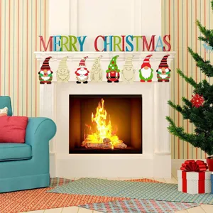 Christmas wooden gnome hanging ornaments DIY unfinished blank holiday hanging tags decor