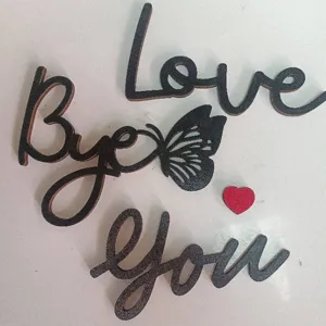 Set de decoración de manualidades de madera Love Bye You mariposa corazón adornos