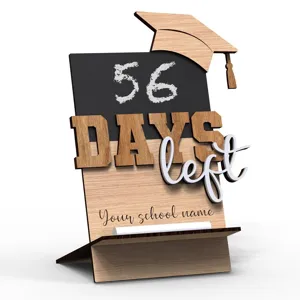 Graduation countdown wooden sign desk calendar decoration blackboard countdown school supply