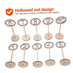 Numeri da tavolo in legno decorazione festa matrimonio insegne cave segnaposto 1-10 set