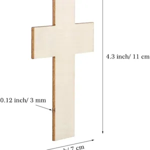 Tranches de croix en bois brut bricolage peinture artisanat d'art pour enfants decor