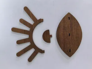 Wooden creative jewelry stand ring storage display rack craft ornament assembly part.