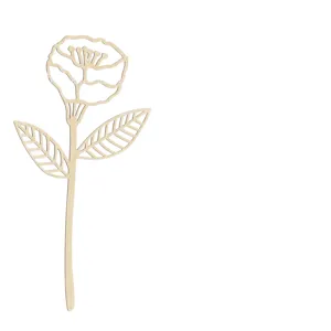 Wooden wildflower cutout decoration sign home holiday art DIY floral ornament natural wood style