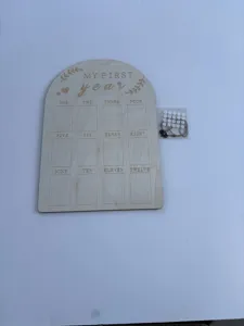 Tavola foto milestone primo anno bambino in legno 12 mesi cornice display decorazione