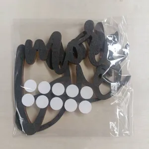 Decoración artesanal de madera letras arte DIY boda fiesta hogar adorno con puntos adhesivos