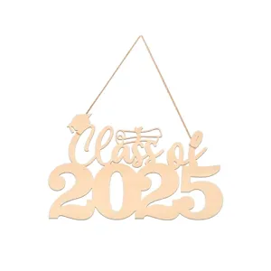 2025 cartello sospeso in legno per laurea decorazione festa porta veranda taglio legno