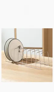 Égouttoir à vaisselle en acier inoxydable pour cuisine, organisateur de tasses et assiettes.