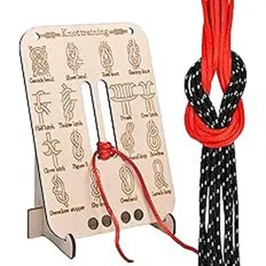 Educatief Knooptrainingsbord Met Touwen Overlevingsknoop Oefentool Voor Buiten Camping Kantoor Schoolbenodigdheden
