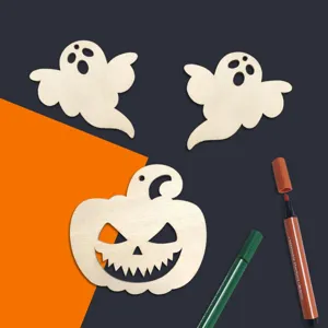 Halloween ξύλινα φαντάσματα κολοκύθες DIY σετ τέχνης για παιδιά δημιουργική ζωγραφική