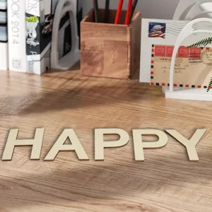DIY houten hoofdletters alfabet ambacht, natuurhout letters huisdecoratie fotografie rekwisiet.