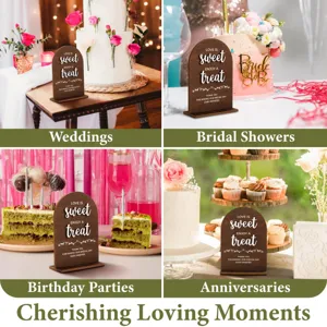 Wooden wedding table sign arch place card rustic party desk number desktop decoration