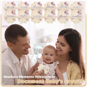 Holz Baby monatliche Meilenstein Karten Set Neugeborenen Foto Requisiten Wachstums Andenken