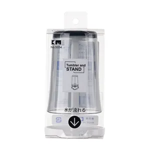 Ensemble gobelet et support inversé pour salle de bain, tasse claire avec support de drain.
