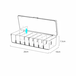 Transparente Acryl Kontaktlinsen Aufbewahrungsbox mit Fächern und staubdichtem Deckel für Tisch.