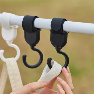 ABS Plastic Stroller Hook Rotatable Multi-Purpose Hanger For Shopping Cart Baby Carriage Organizer