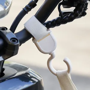 Universal Stroller Hook 360 Degree Rotating Velcro Hanging Hook for Shopping Cart Handlebar