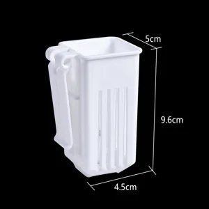 Panier de plante hydroponique suspendu d'aquarium pot de plantation en plastique blanc