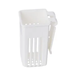 Panier de plante hydroponique suspendu en plastique blanc pour aquarium de poisson