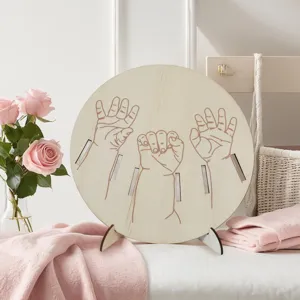 Hölzerne Neugeborenen Baby Geburt Gedenktafel Meilenstein Schild Babyparty Geschenk Kinderzimmer Dekor