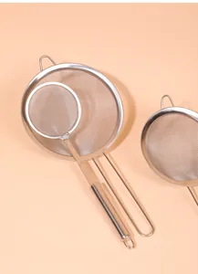 Set de coladores de cocina de acero inoxidable, colador fino para filtrar y escurrir.