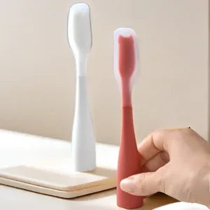 Household Silicone Jam Spatula Cute Cat Ear Standable Design Kitchen Condiment Spoon Dual Color Mini Baking Tool