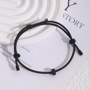 Minimalistisches Wolframkarbid Zahnrad Flucht Armband Verstellbares Handgefertigtes Geflochtenes Überlebensseil Armband Schmuck
