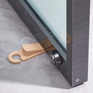 Plastic door wedge door stopper for sliding door floor mounted windproof door stop