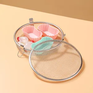 Stainless steel dishwasher basket for small items mesh storage holder in kitchen use